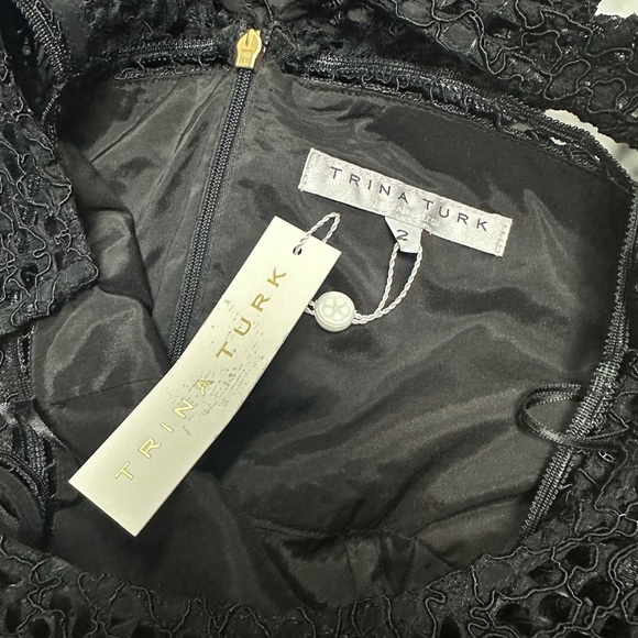 Trina Turk Vitality Crochet Knit Dress in Black - Picture 3 of 3